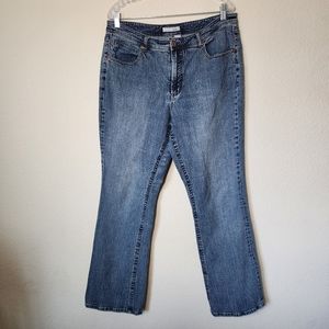 Chico's Platinum Medium Wash Boot Cut Denim Jeans Size 2.5 (12-14) Reg